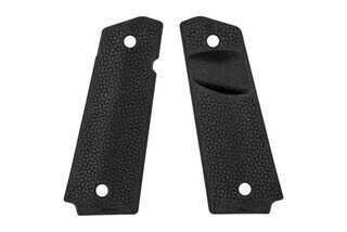 Magpul MOE 1911 TSP grip panels are diamond shaped and aggressively textured for enhanced control. Black version.
